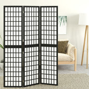 Kamerscherm 120x170 cm zwart 3 panelen