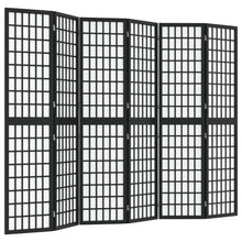Kamerscherm Inklapbaar 6 Panelen Japanse Stijl 240X170 Cm Zwart
