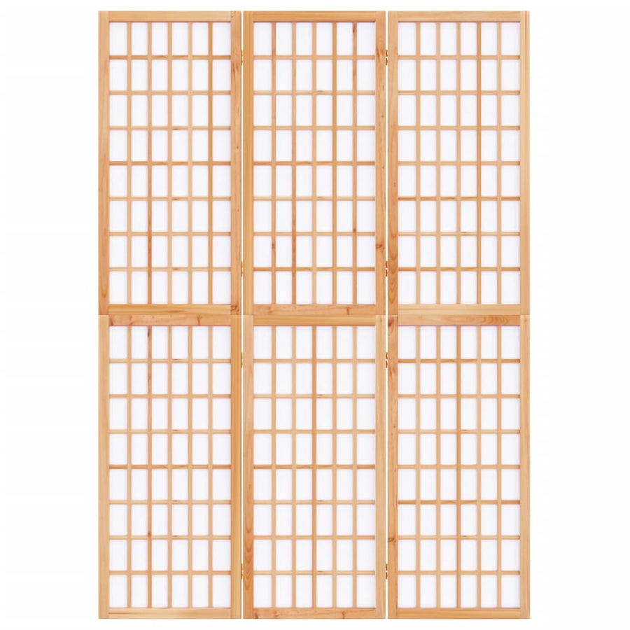 Kamerscherm Inklapbaar 3 Panelen Japanse Stijl 120 x 170 cm Naturel