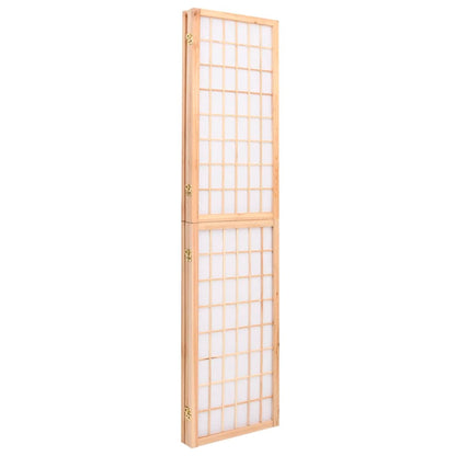 Kamerscherm Inklapbaar 3 Panelen Japanse Stijl 120 x 170 cm Naturel