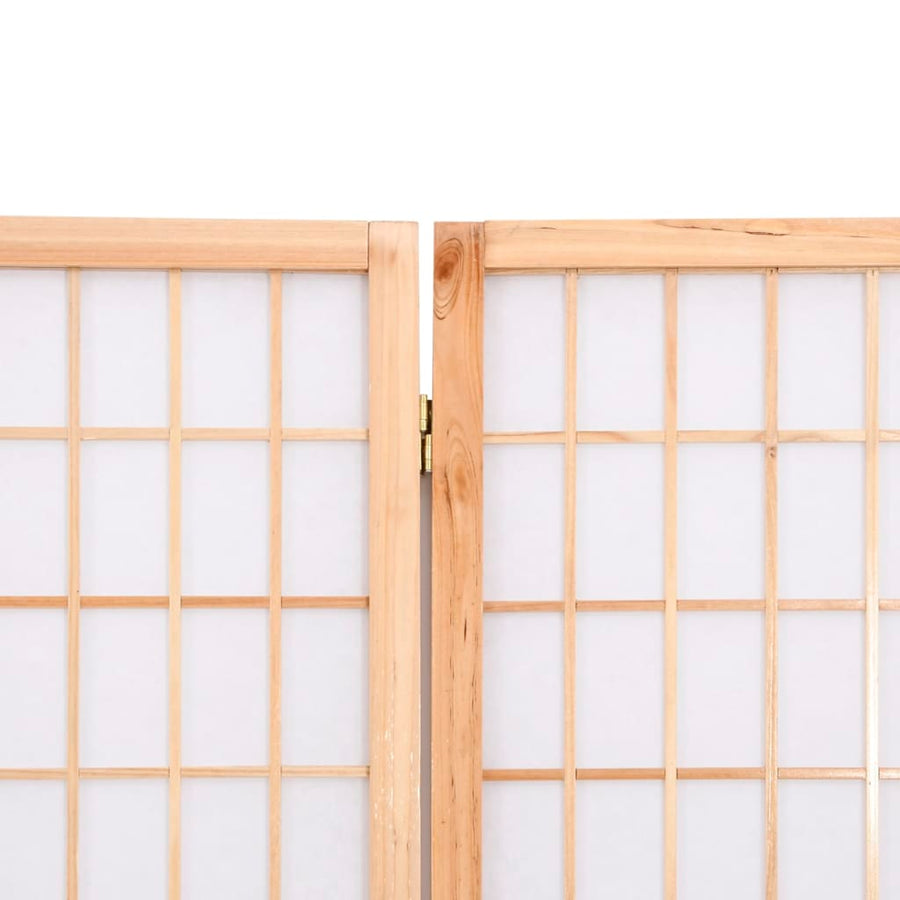 Kamerscherm inklapbaar 4 panelen Japanse stijl 160x170 cm 160 x 170 cm Naturel