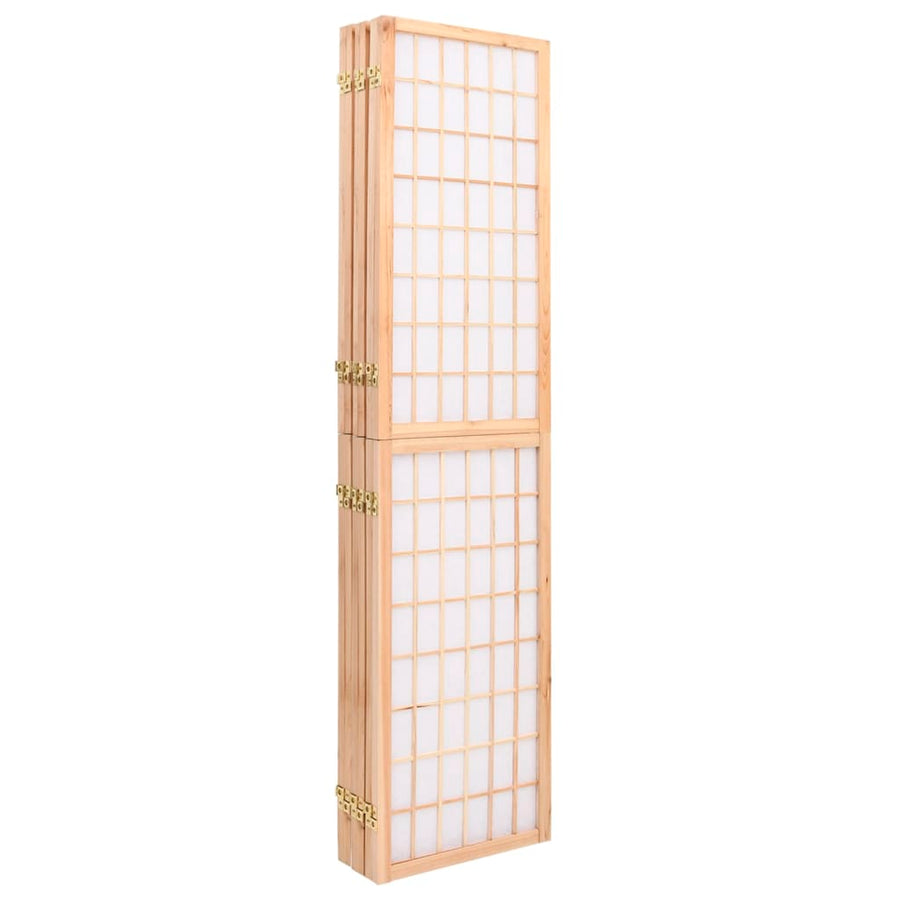 Kamerscherm inklapbaar 6 panelen Japanse stijl 240x170 cm 240 x 170 cm Naturel