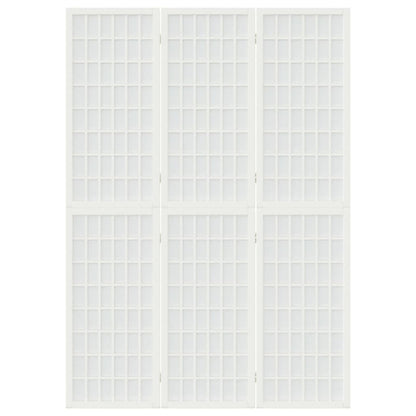 Kamerscherm Inklapbaar 3 Panelen Japanse Stijl 120 x 170 cm Wit