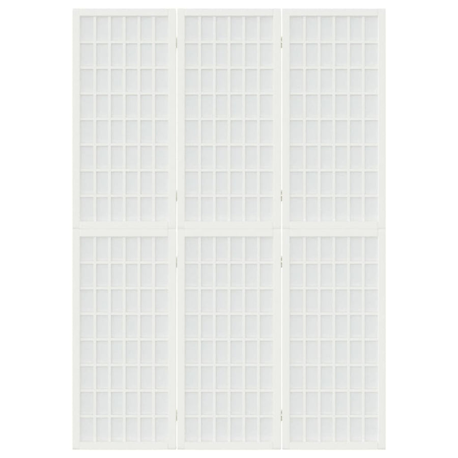 Kamerscherm Inklapbaar 3 Panelen Japanse Stijl 120 x 170 cm Wit