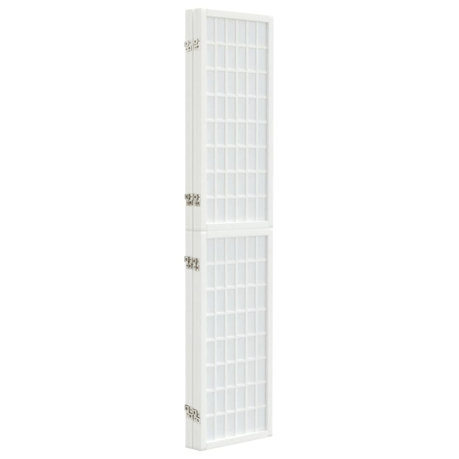 Kamerscherm inklapbaar 4 panelen Japanse stijl 160x170 cm wit 160 x 170 cm Wit