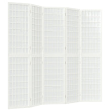 Kamerscherm Inklapbaar 5 Panelen Japanse Stijl 200 x 170 cm Wit