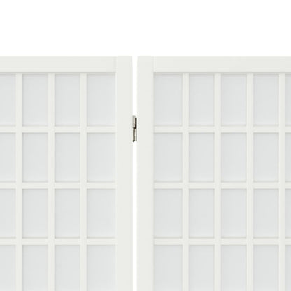 Kamerscherm Inklapbaar 5 Panelen Japanse Stijl 200 x 170 cm Wit