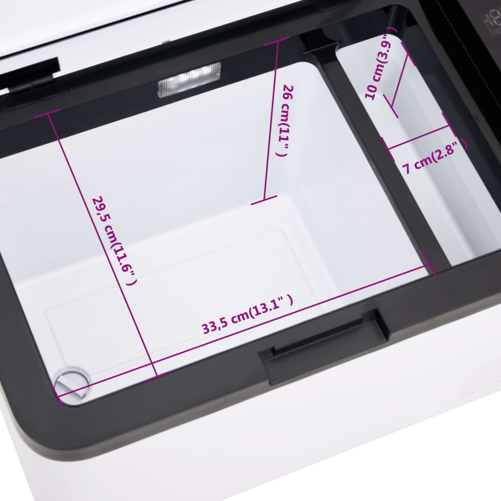 Koelbox Met Handvat Pp & Pe Zwart En Wit 25 l zonder adapter