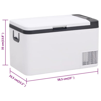 Koelbox Met Handvat Pp & Pe Zwart En Wit 25 l zonder adapter