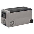 Koelbox 36L met wielen en handvat zwart grijs