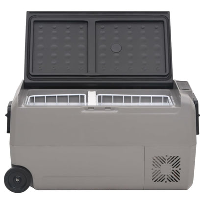 Koelbox Met Wielen En Handvat Polypropeen Zwart En Grijs 36 l zonder adapter