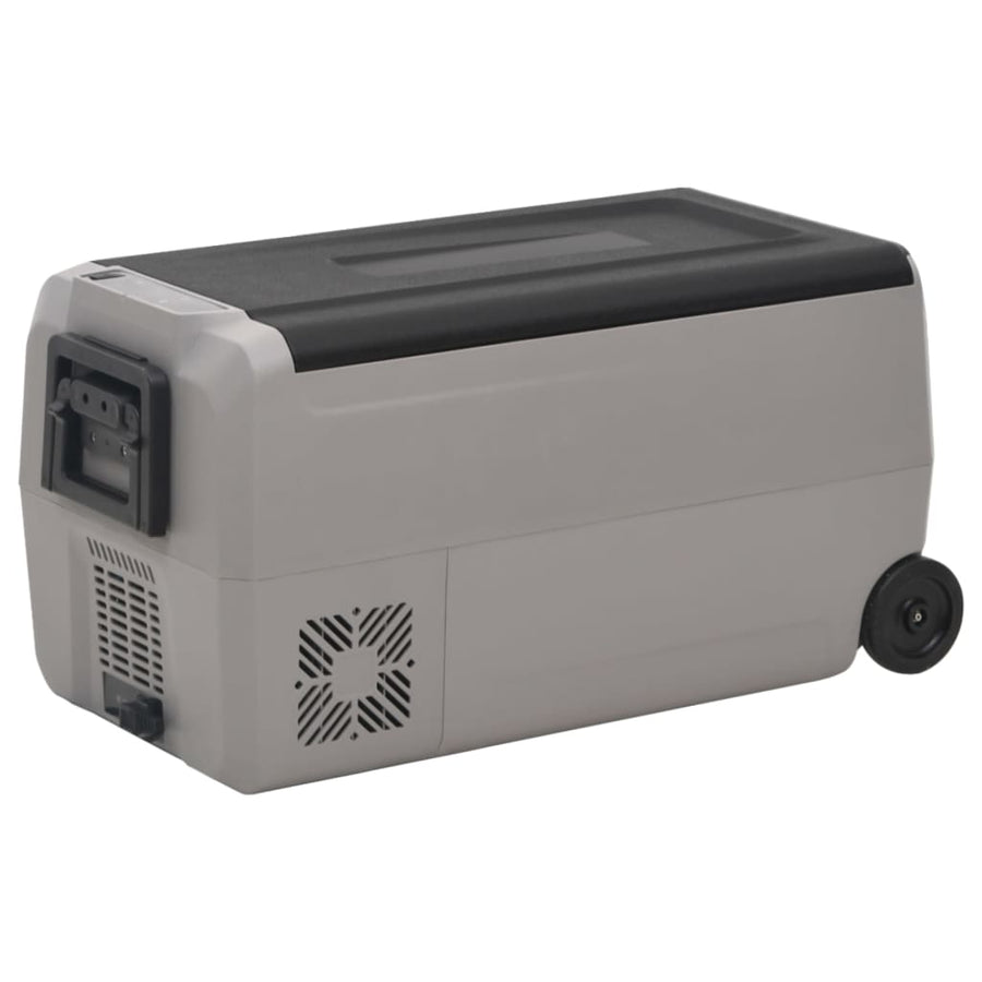 Koelbox Met Wielen En Handvat 50 L Polypropeen Zwart En Grijs