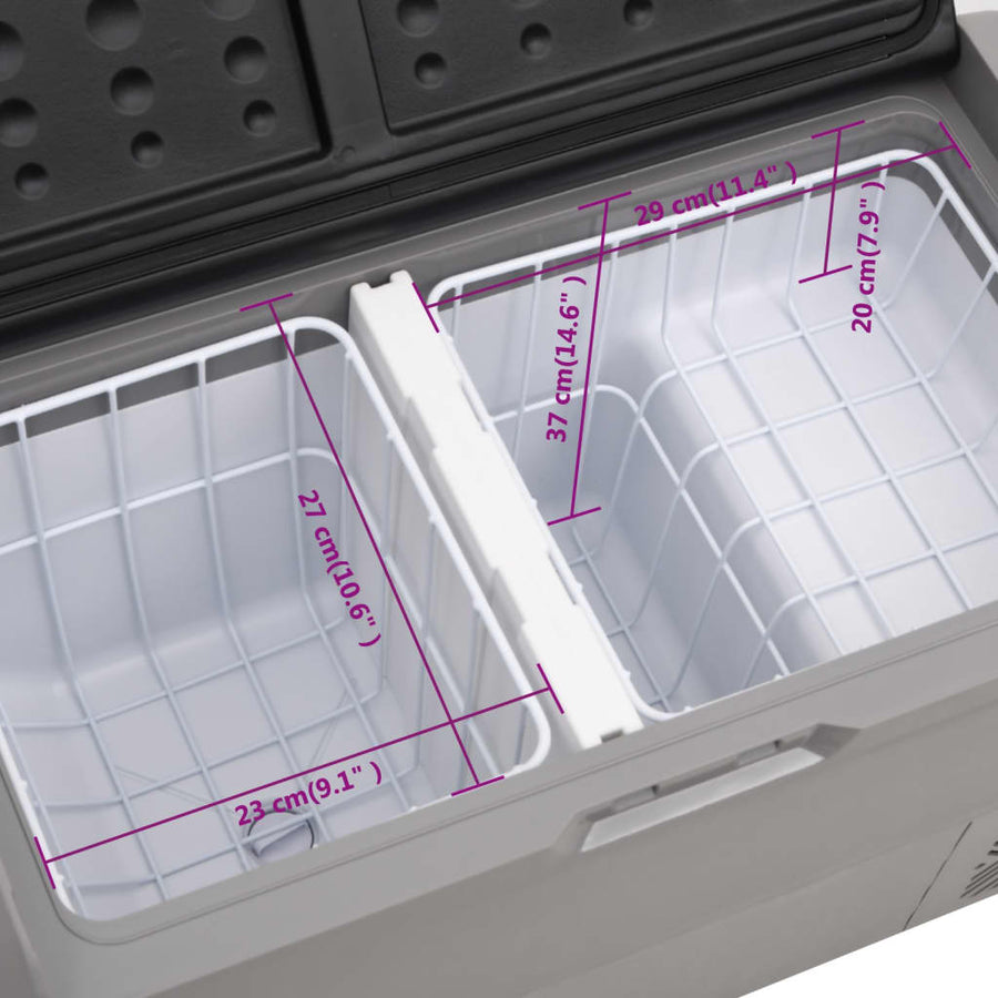 Koelbox Met Wielen En Handvat 50 L Polypropeen Zwart En Grijs
