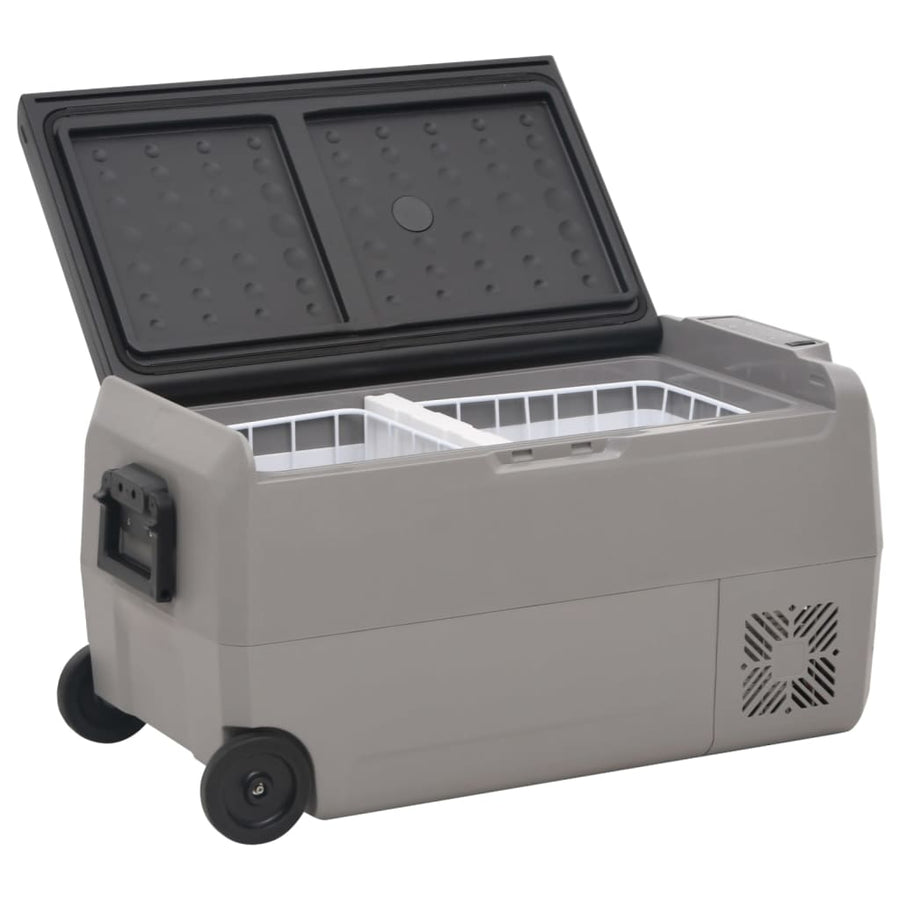Koelbox Met Wielen En Handvat 50 L Polypropeen Zwart En Grijs