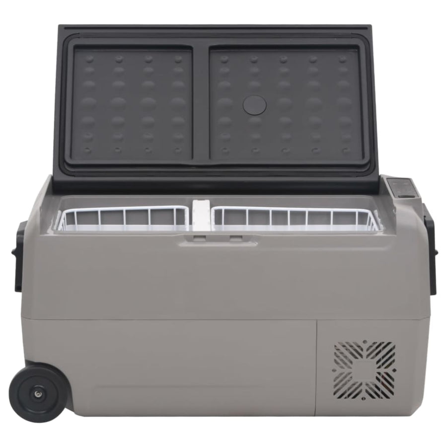 Koelbox Met Wielen En Handvat 50 L Polypropeen Zwart En Grijs
