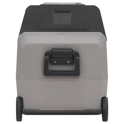 Koelbox Met Wielen En Handvat Polypropeen Zwart En Grijs 60 l zonder adapter