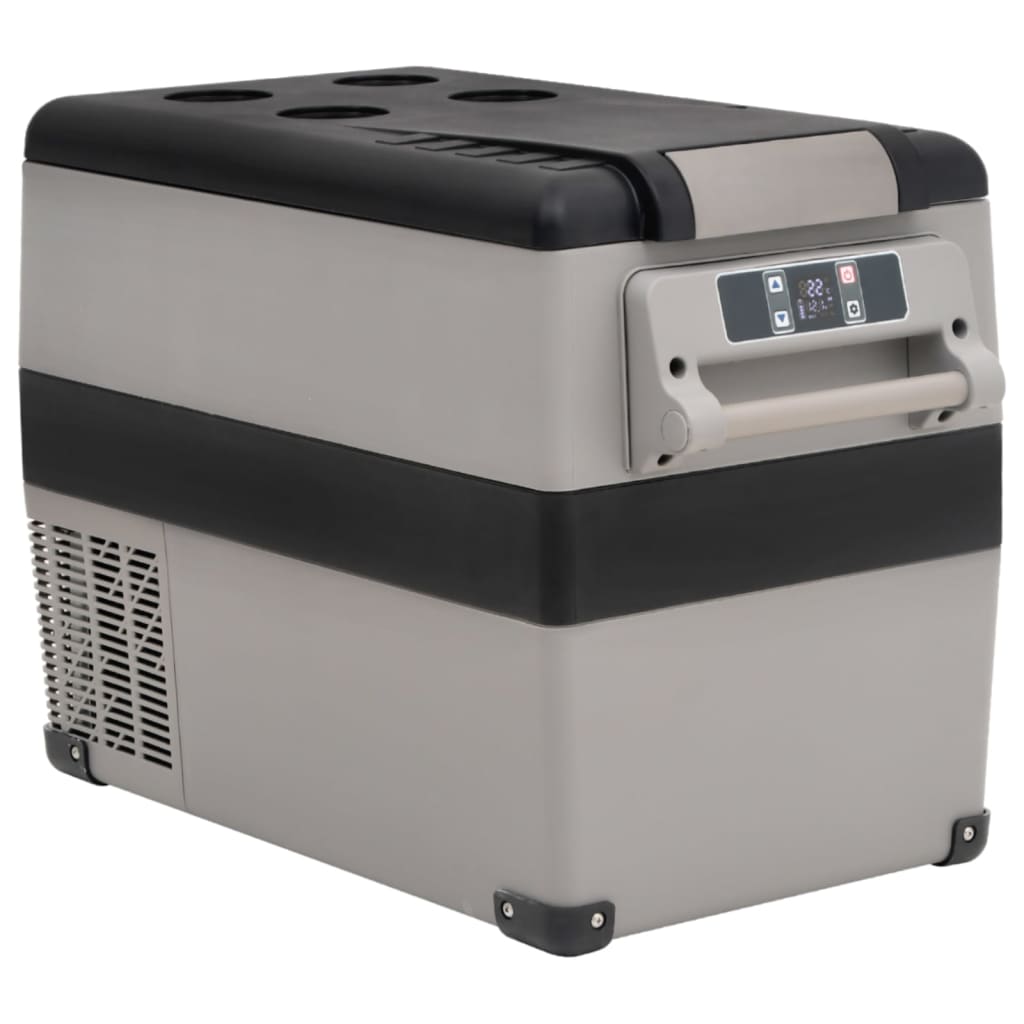 Koelbox Met Handvat Pp & Pe Zwart En Grijs 55 l zonder adapter