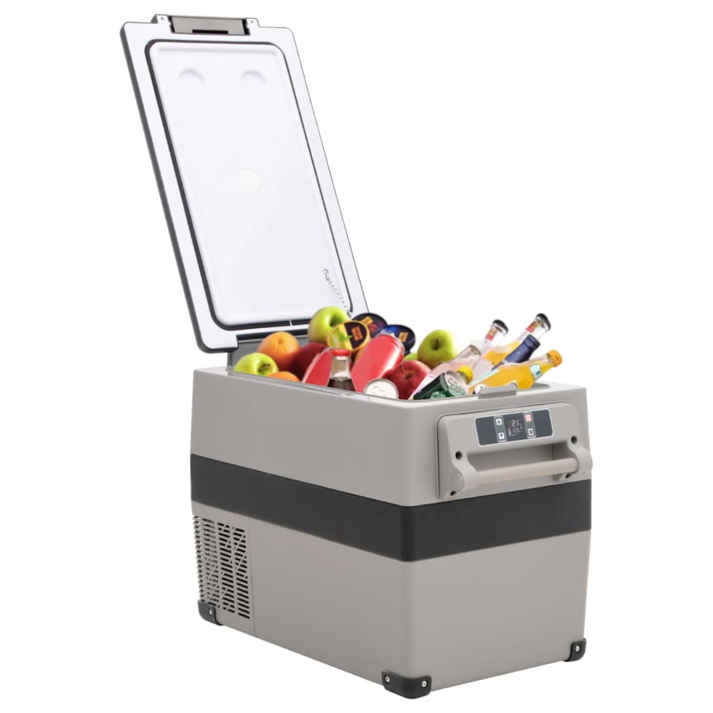 Koelbox Met Handvat Pp & Pe Zwart En Grijs 55 l zonder adapter