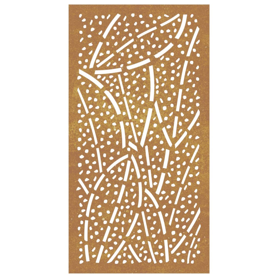Wanddecoratie Tuin Bladontwerp 105X55 Cm Cortenstaal