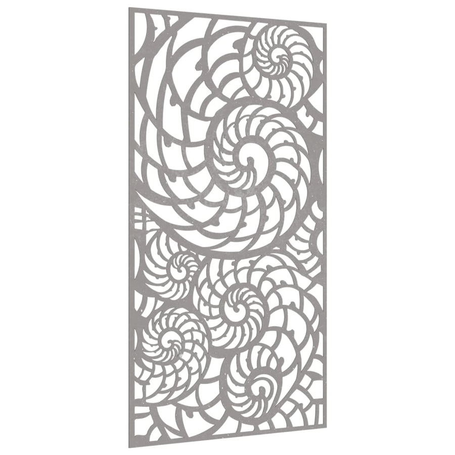 Wanddecoratie Tuin Schelpenontwerp 105X55 Cm Cortenstaal