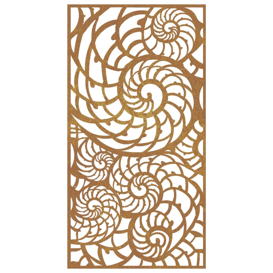 Wanddecoratie Tuin Schelpenontwerp 105X55 Cm Cortenstaal