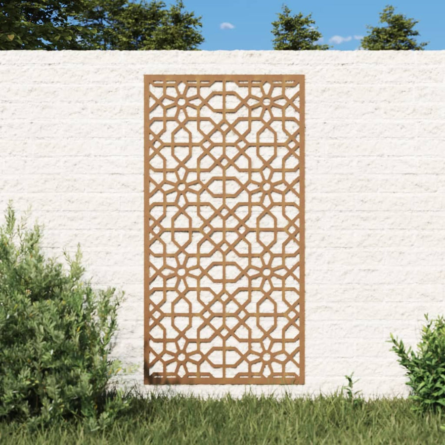 Wanddecoratie Tuin Moors Ontwerp 105X55 Cm Cortenstaal