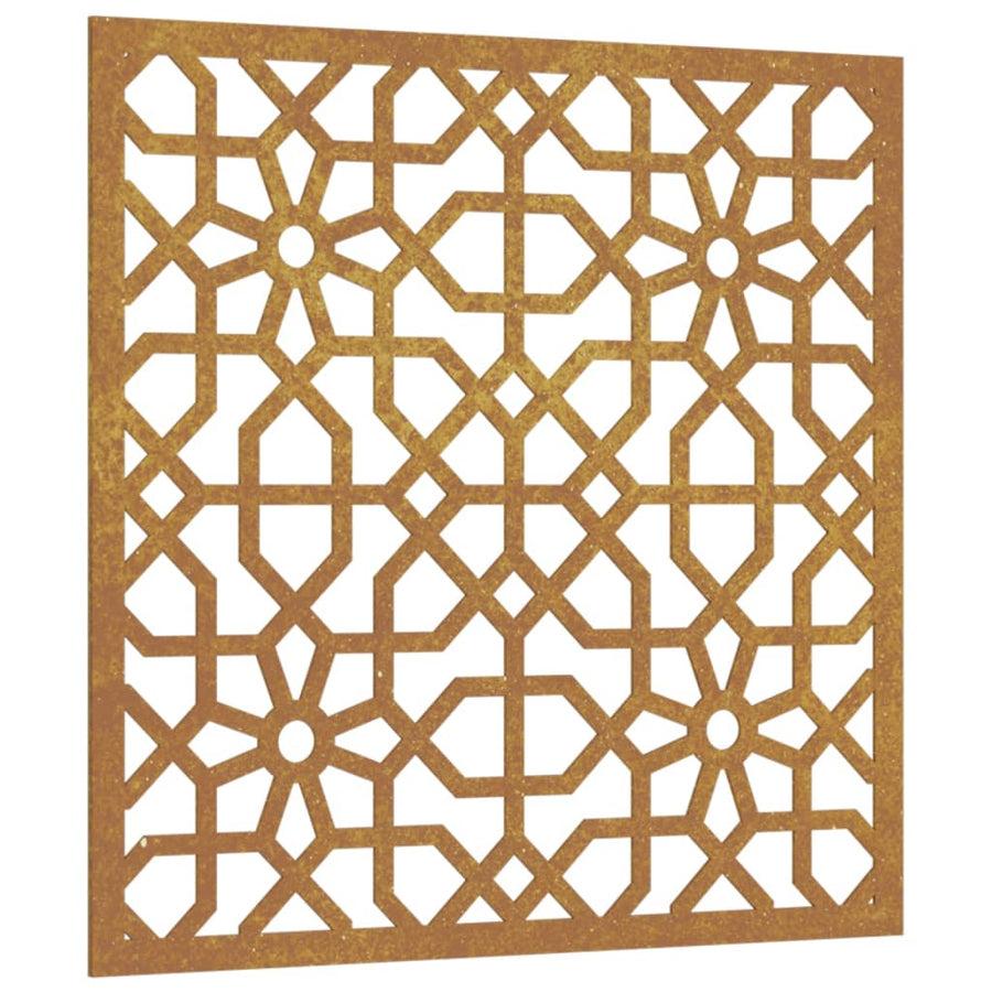 Wanddecoratie Tuin Moors Ontwerp 55X55 Cm Cortenstaal