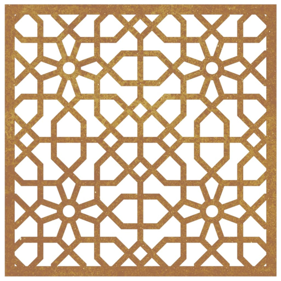 Wanddecoratie Tuin Moors Ontwerp 55X55 Cm Cortenstaal