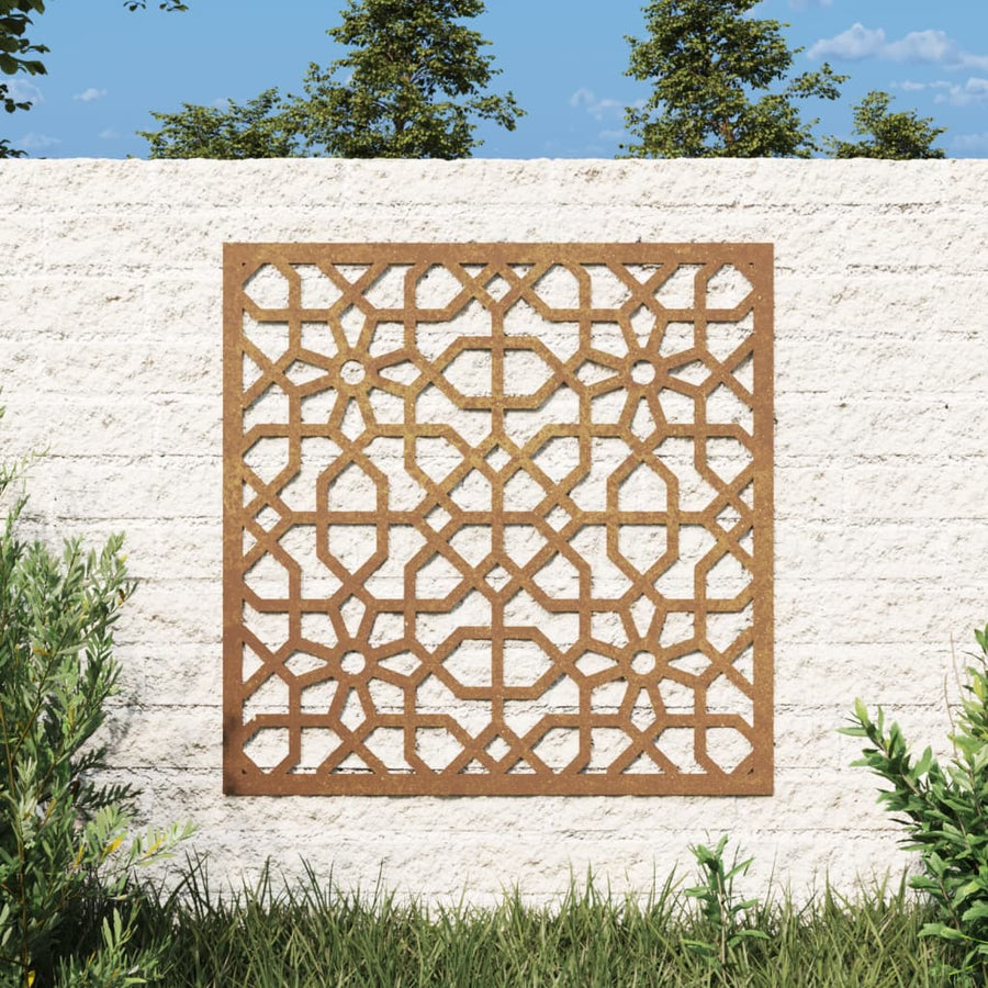 Wanddecoratie Tuin Moors Ontwerp 55X55 Cm Cortenstaal