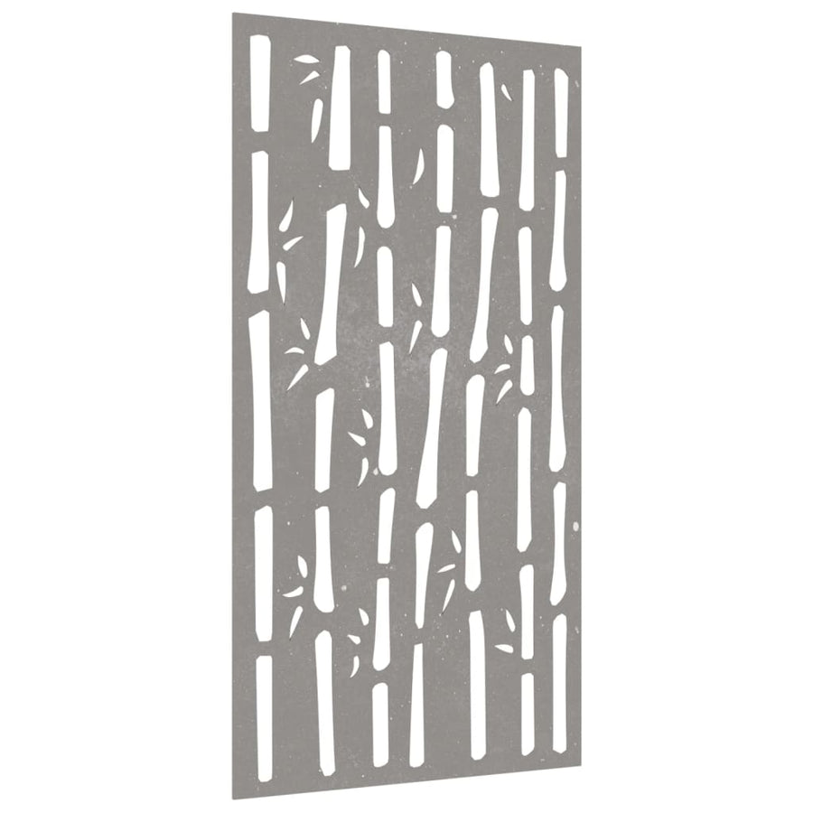 Wanddecoratie Tuin Bamboe-Ontwerp 105X55 Cm Cortenstaal