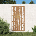 Wall decoration garden bamboo design 105x55 cm corten steel