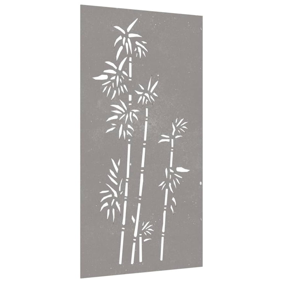 Wanddecoratie Tuin Bamboe-Ontwerp 105X55 Cm Cortenstaal