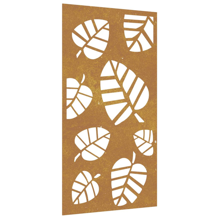 Wanddecoratie Tuin Bladontwerp 105X55 Cm Cortenstaal