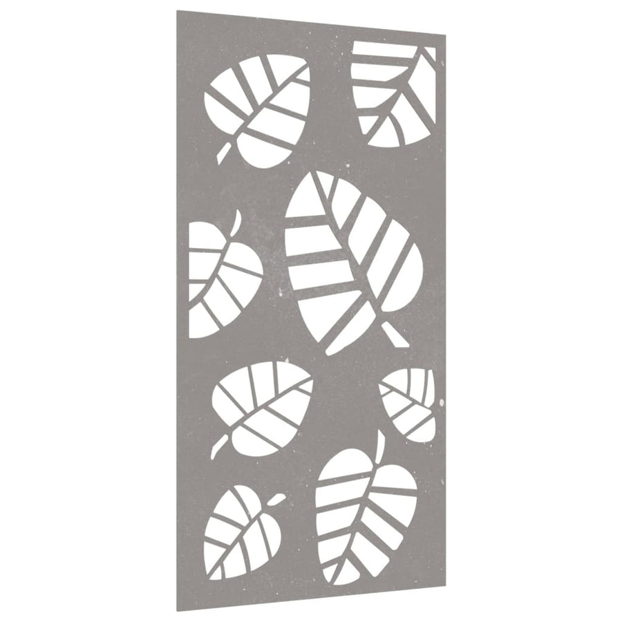 Wanddecoratie Tuin Bladontwerp 105X55 Cm Cortenstaal