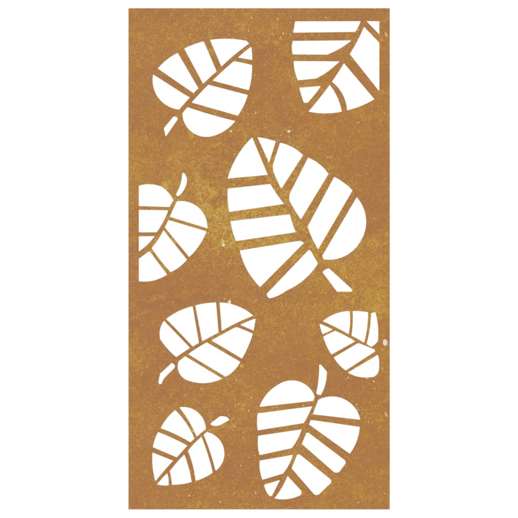 Wanddecoratie Tuin Bladontwerp 105X55 Cm Cortenstaal