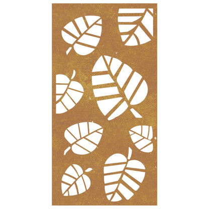Wanddecoratie Tuin Bladontwerp 105X55 Cm Cortenstaal