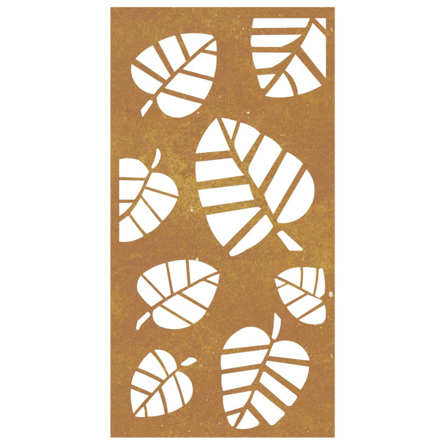 Wanddecoratie Tuin Bladontwerp 105X55 Cm Cortenstaal