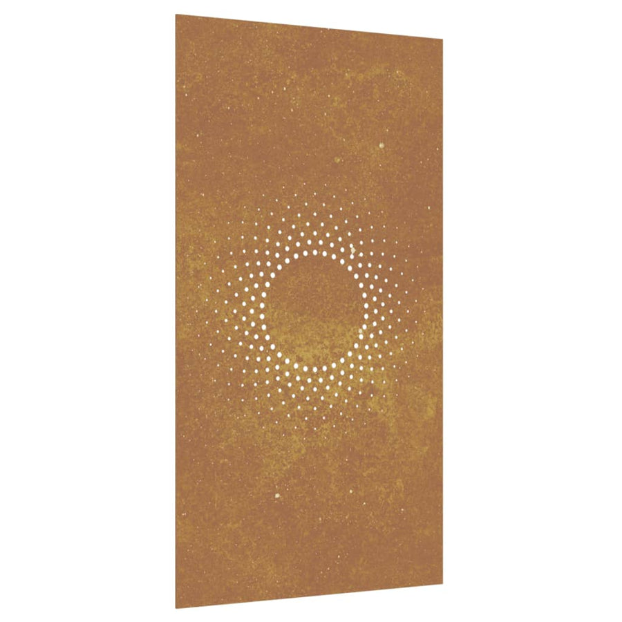 Wanddecoratie Tuin Zonontwerp 105X55 Cm Cortenstaal