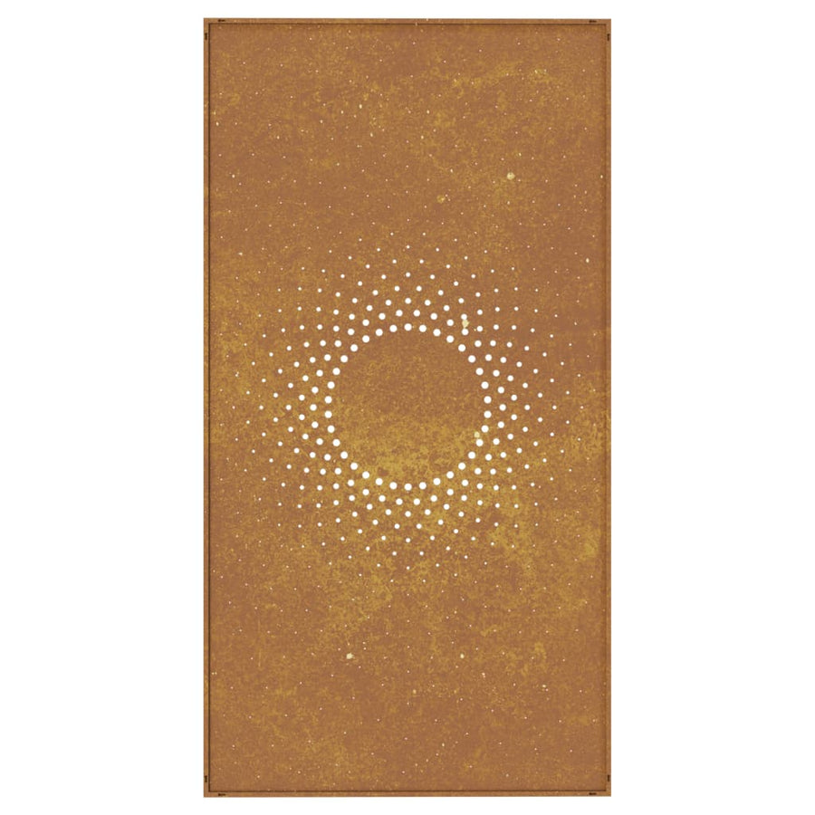 Wanddecoratie Tuin Zonontwerp 105X55 Cm Cortenstaal