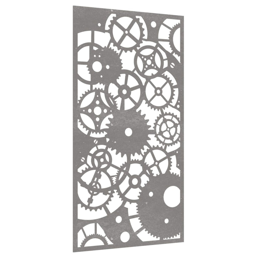 Wanddecoratie Tuin Tandwielontwerp 105X55 Cm Cortenstaal