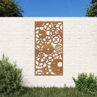 Wanddecoratie tuin 105x55 cm cortenstaal tandwiel