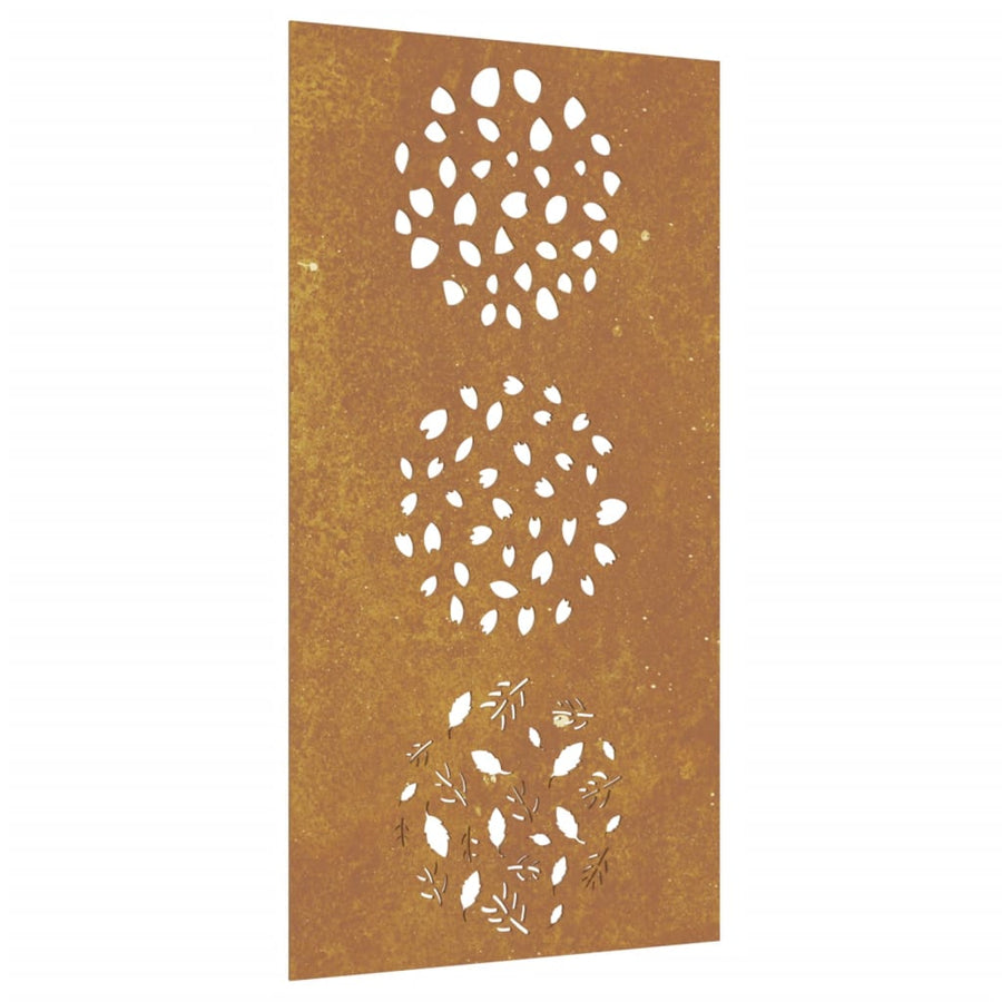 Wanddecoratie Tuin Bladontwerp 105X55 Cm Cortenstaal