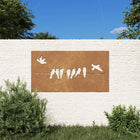 Wall decoration garden bird design 105x55 cm corten steel