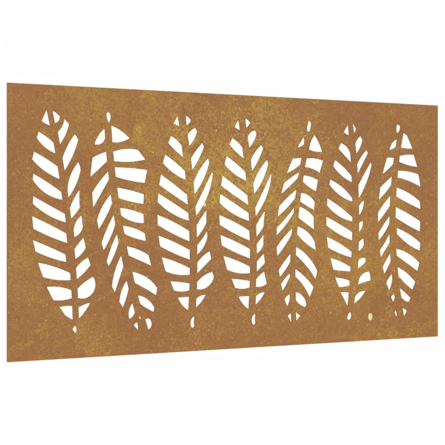 Wanddecoratie Tuin Bladontwerp 105X55 Cm Cortenstaal