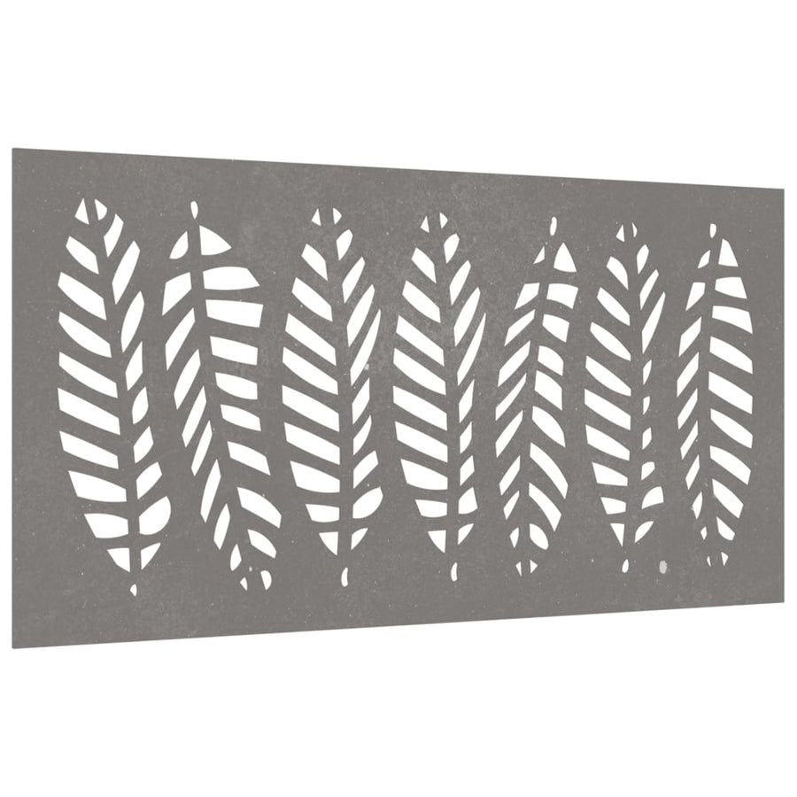 Wanddecoratie Tuin Bladontwerp 105X55 Cm Cortenstaal
