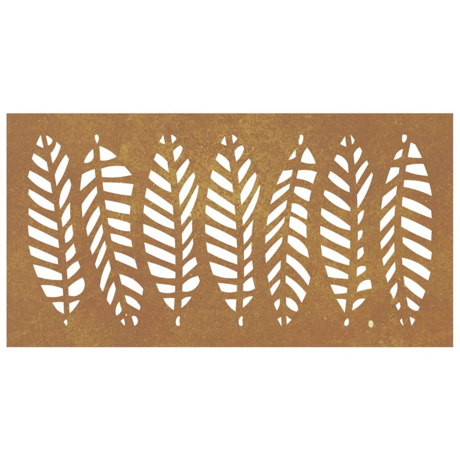 Wanddecoratie Tuin Bladontwerp 105X55 Cm Cortenstaal