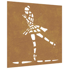 Wanddecoratie Tuin Balletdanserontwerp 55X55 Cm Cortenstaal