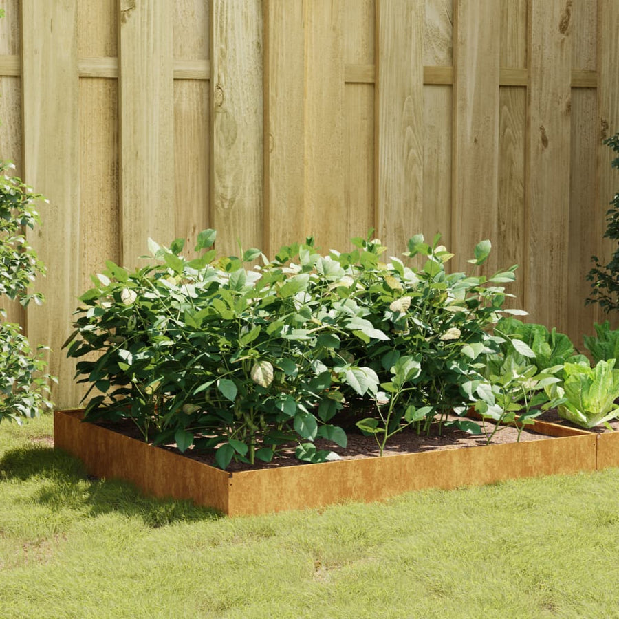 Plantenbak Verhoogd 100X100X26 Cm Cortenstaal
