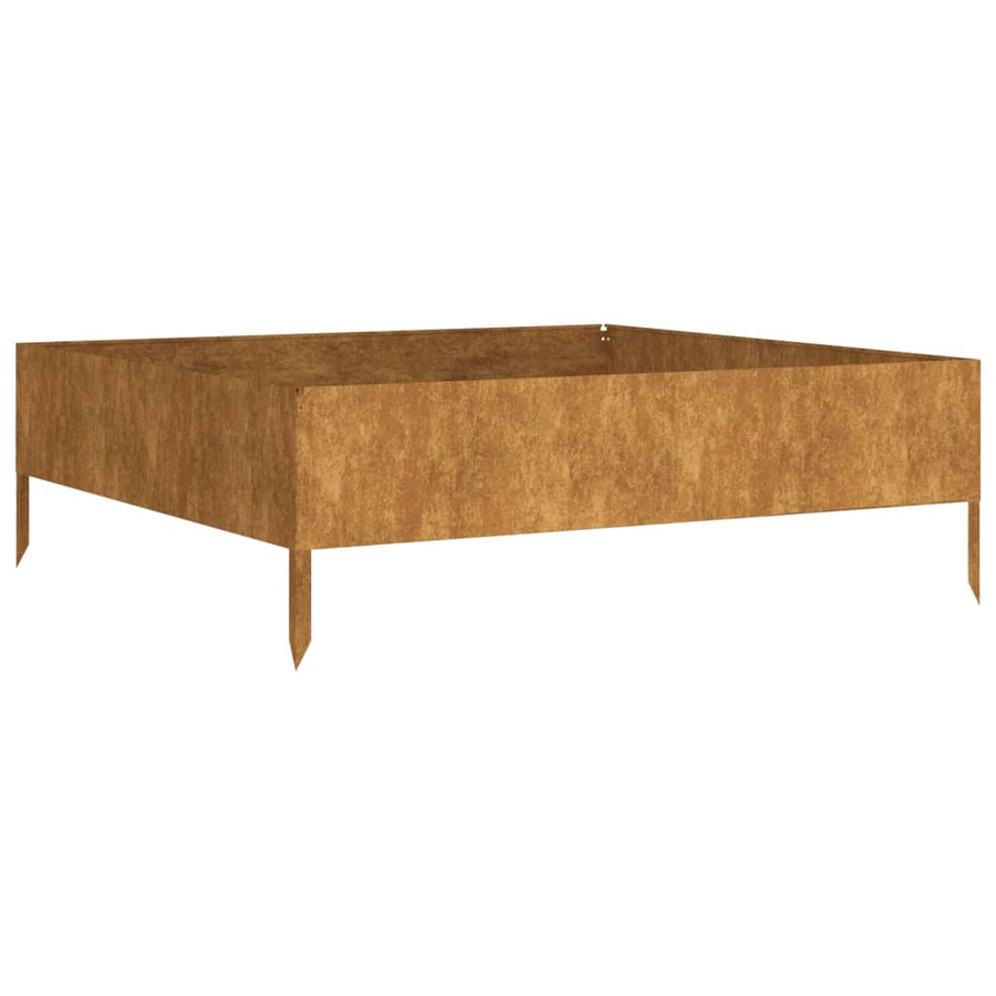 Plantenbak Verhoogd 100X100X33,5 Cm Cortenstaal