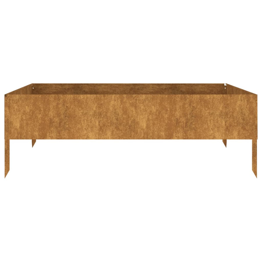 Plantenbak Verhoogd 100X100X33,5 Cm Cortenstaal